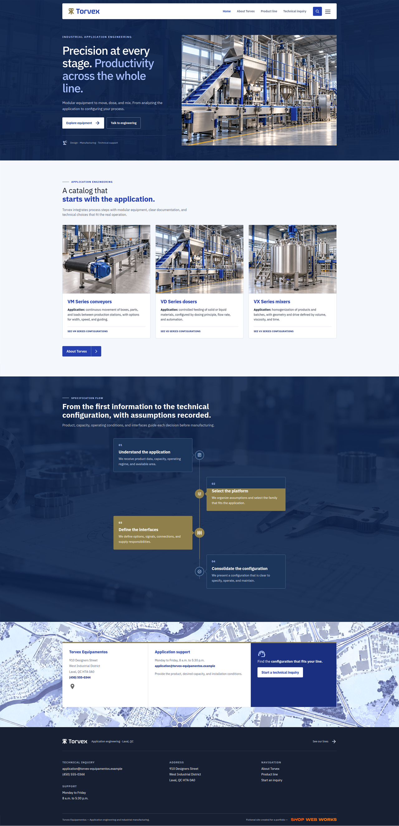 Preview of the Torvex Equipamentos website