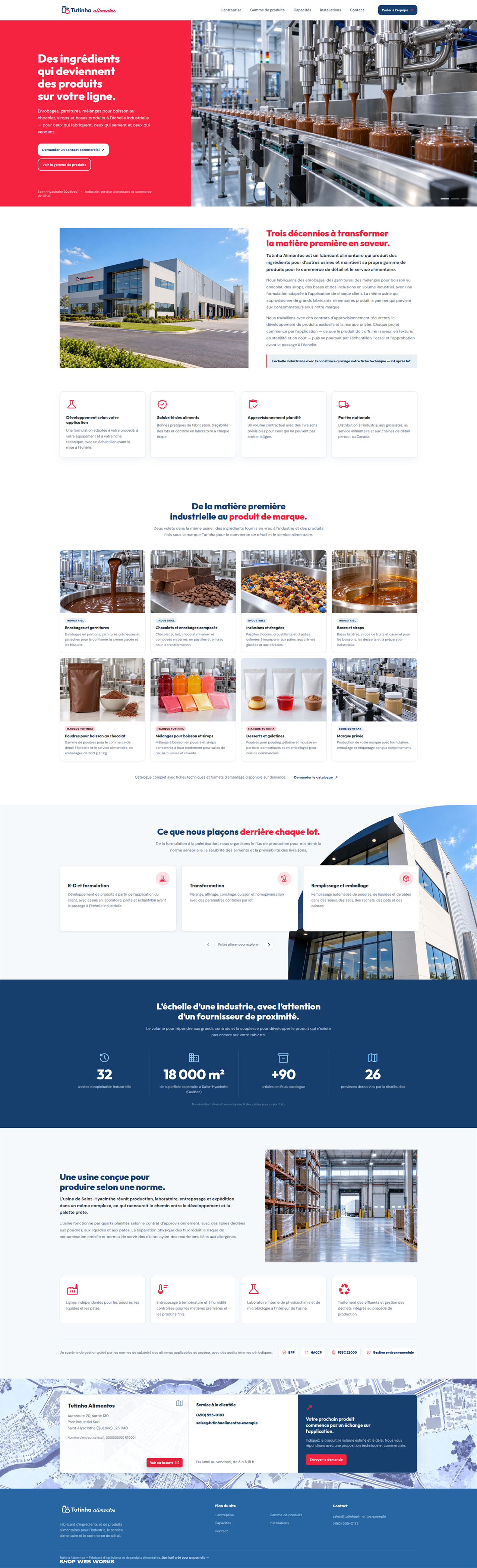 Aperçu du site Web de Tutinha Alimentos