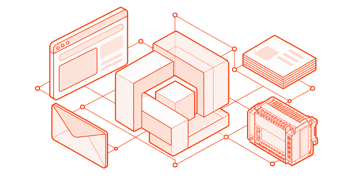 Geometric composition representing visual identity